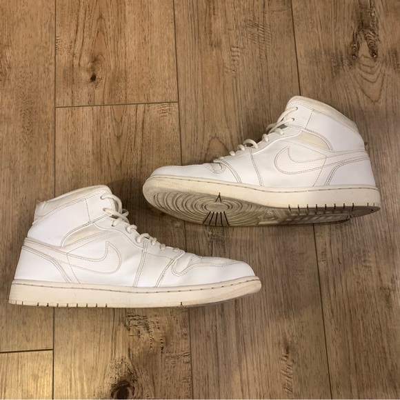 Nike Jordan 1 Retro Mid White size 11 - Picture 2 of 8